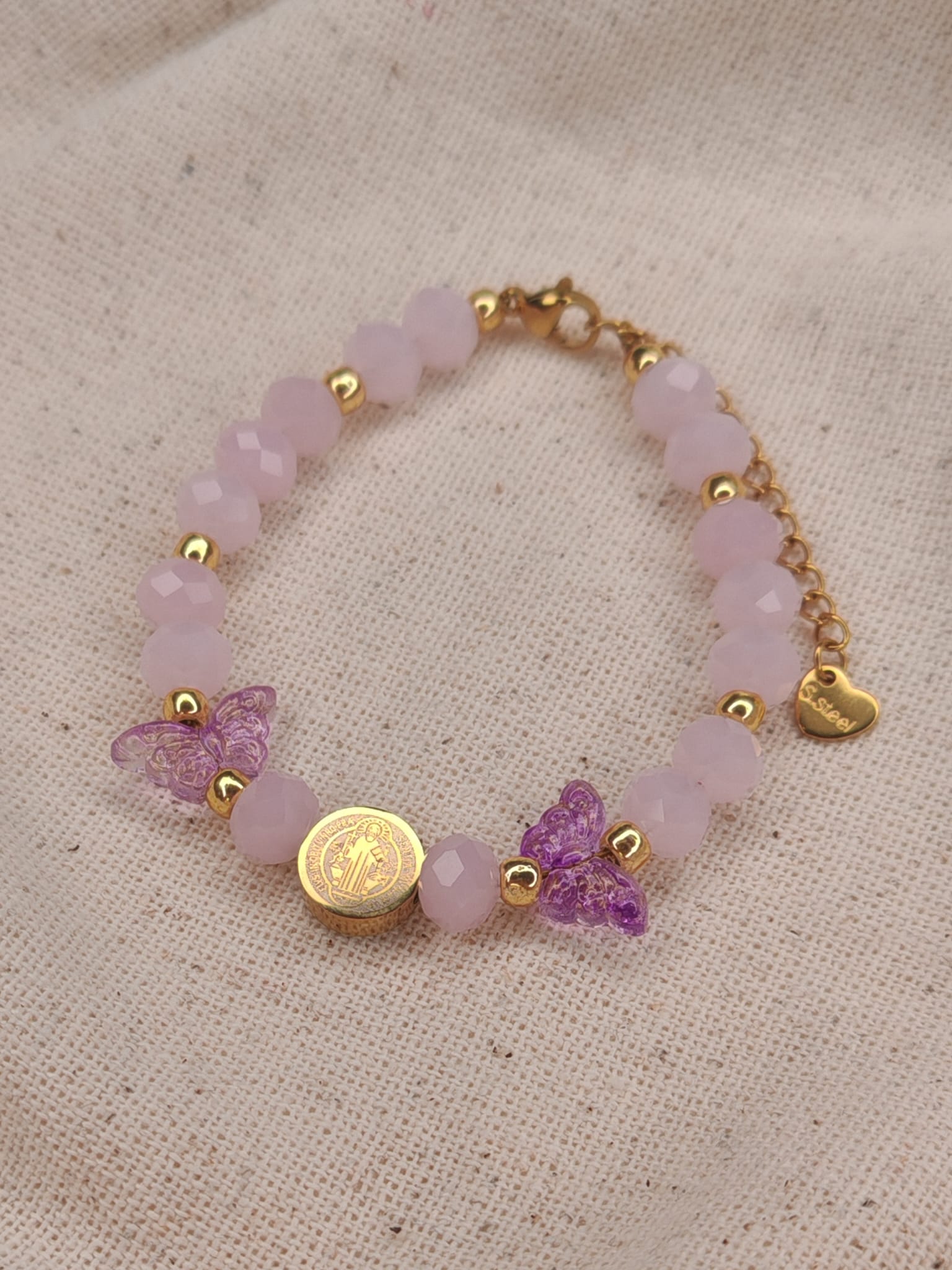 St. Benedict Lavender Butterfly Crystal